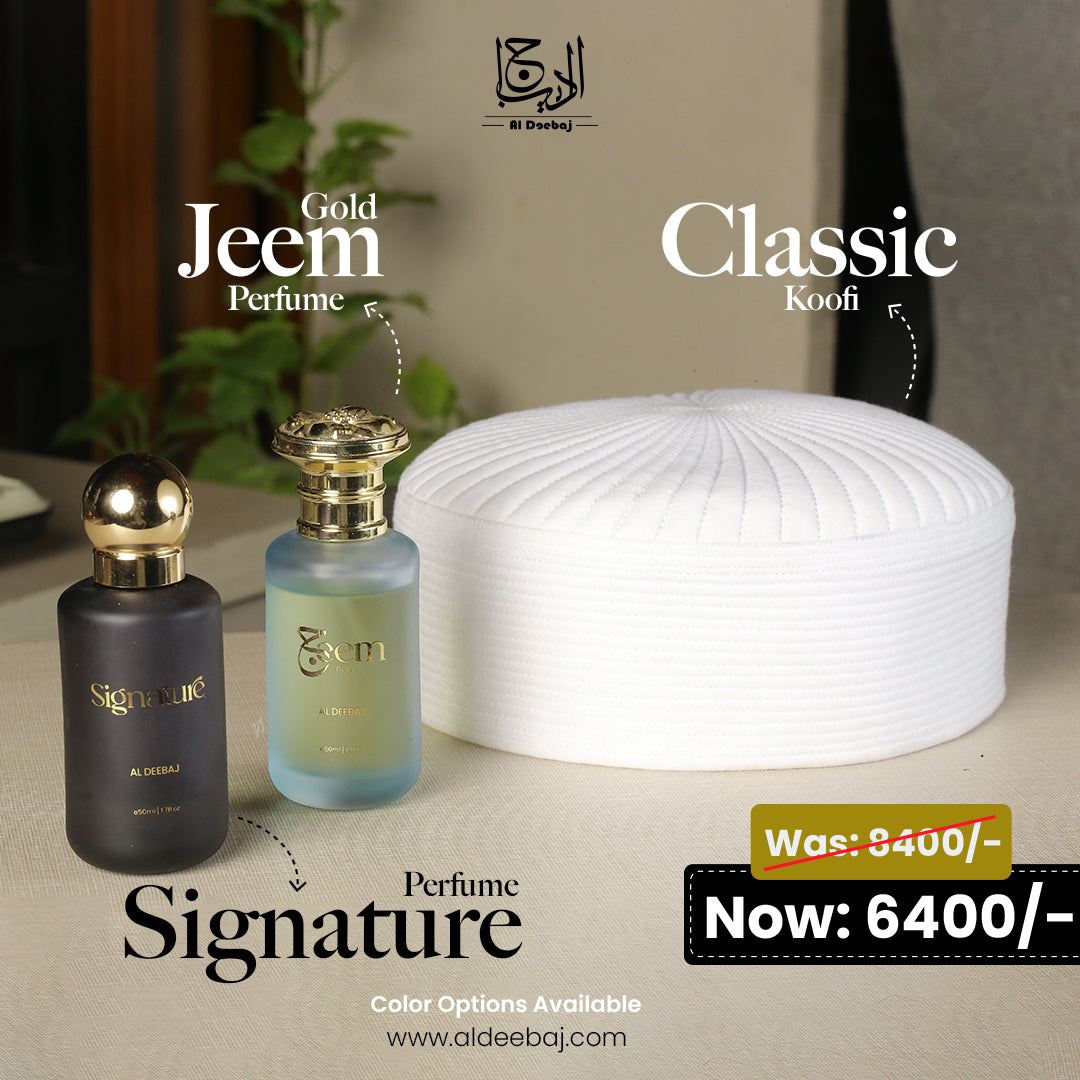 Gold Jeem + Signature Perfume + Classic Koofi