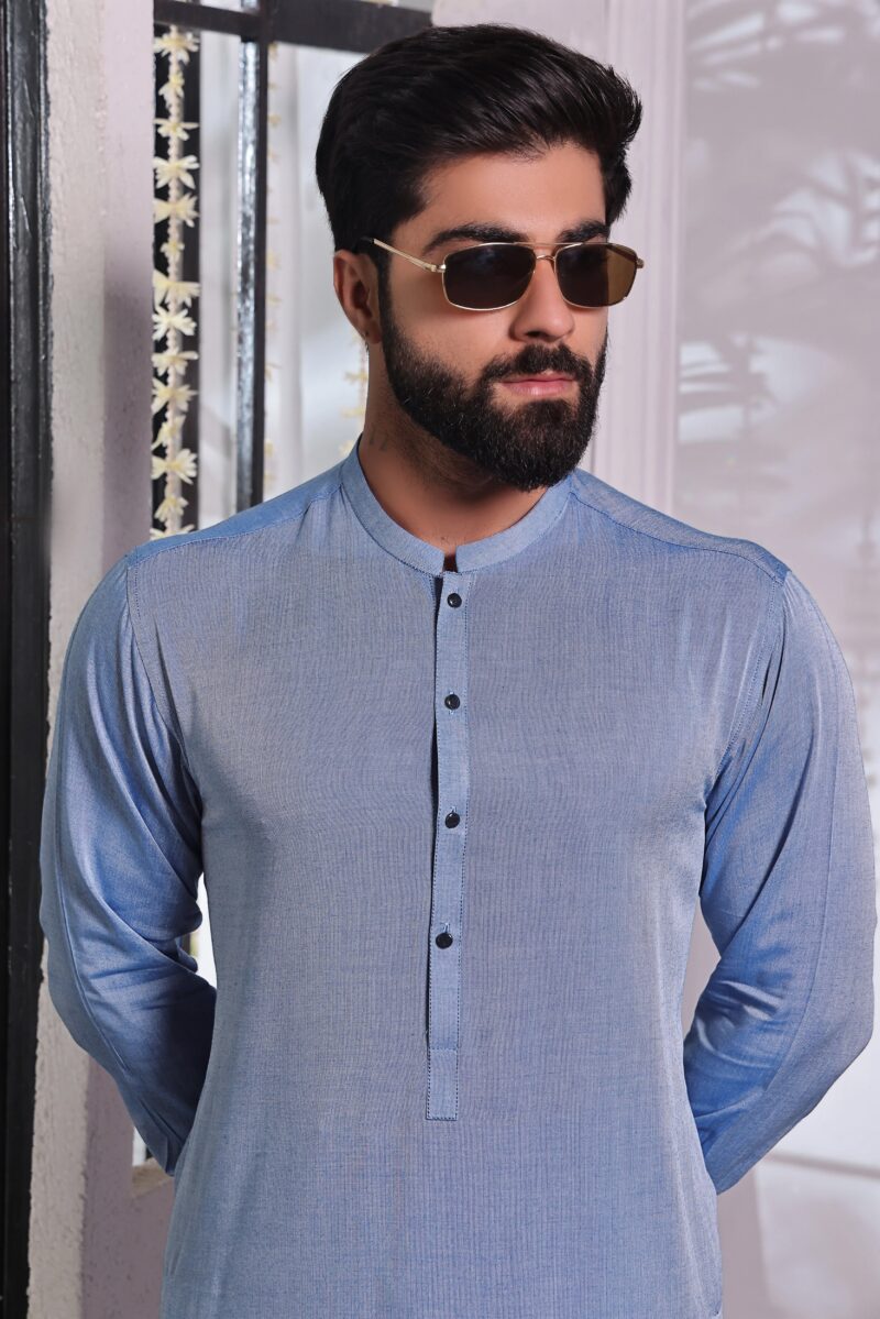 Sky Blue Kurta Pajama | ADKP-013 - Al-Deebaj