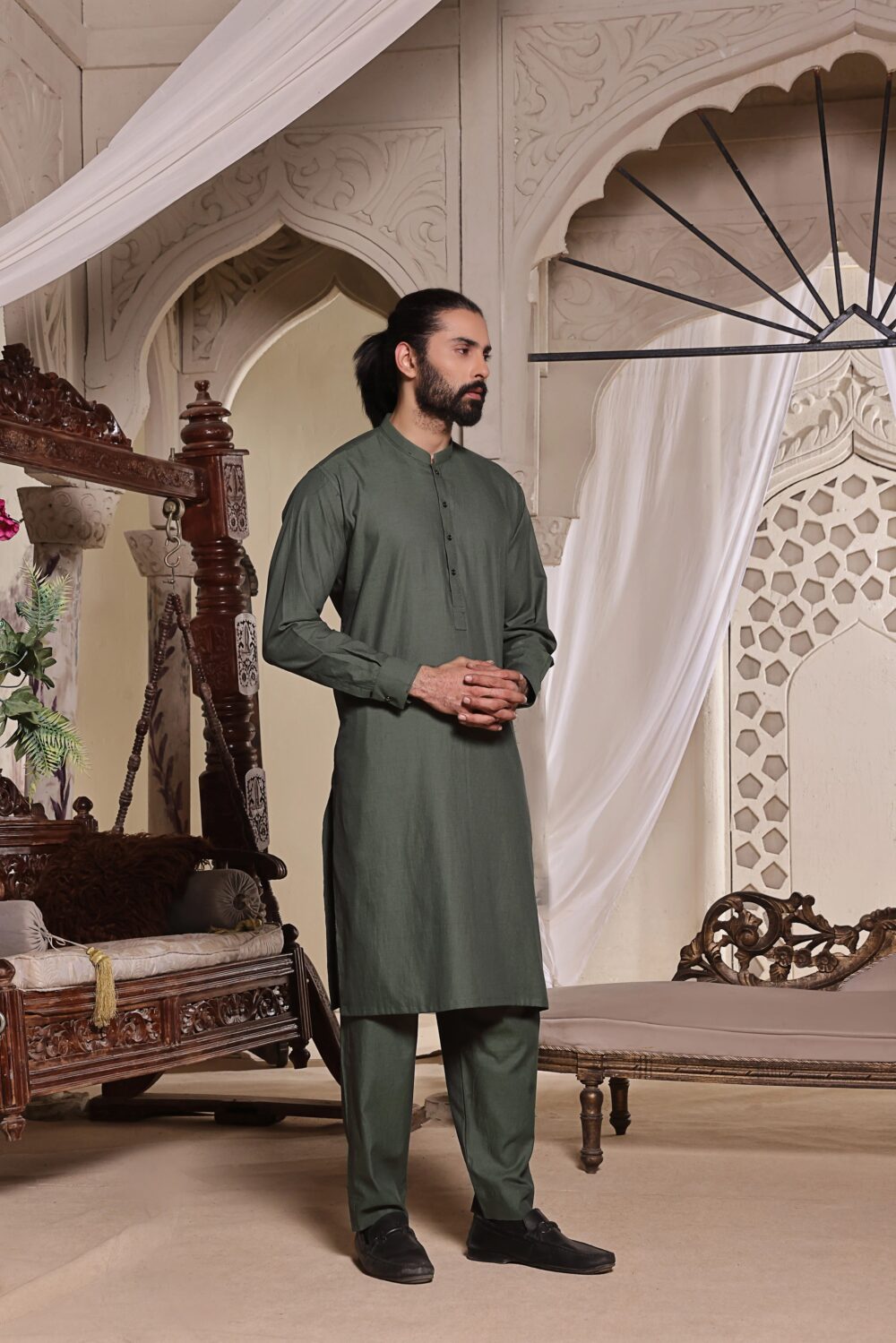 Green Kurta Pajama | AD-KP-10 - Al-Deebaj