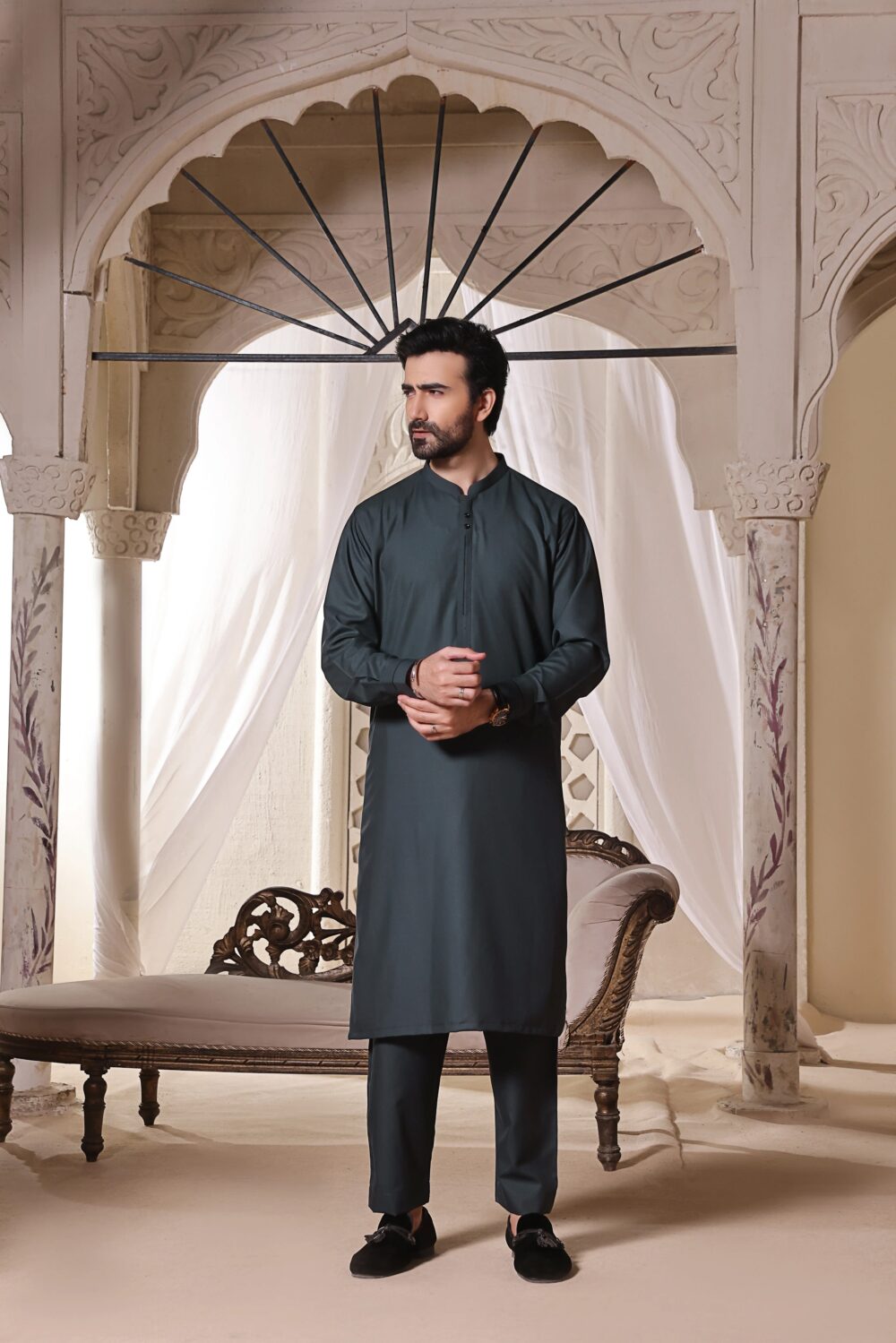 Steel Grey Nafees KURTA PAJAMA | AD-KP-07 - Al-Deebaj