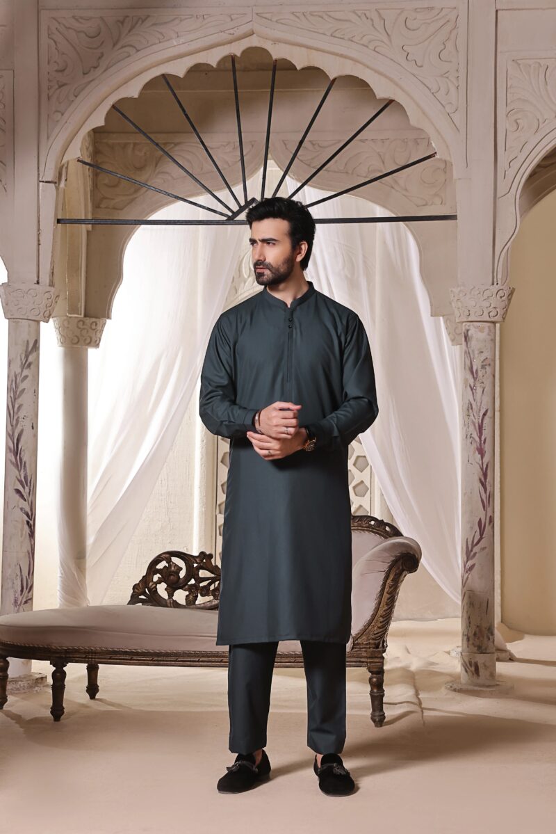 Steel Grey Nafees KURTA PAJAMA | AD-KP-07 - Al-Deebaj