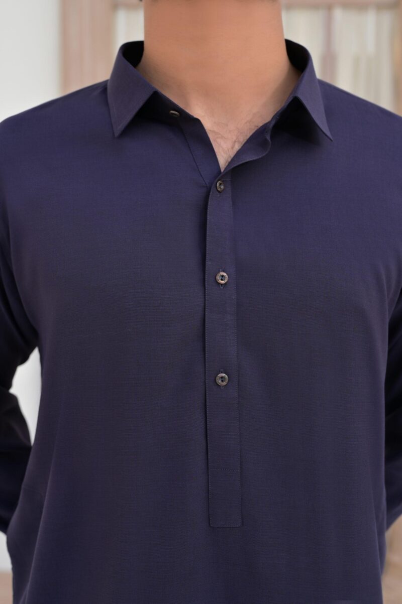 Purple Plain Oxford Kurta Shalwar - Al-Deebaj