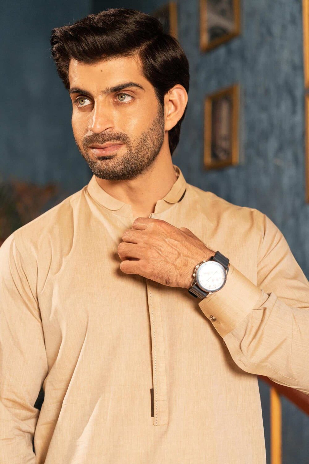 Fawn Shamray Kameez Shalwar | ADKS-063 - Al-Deebaj